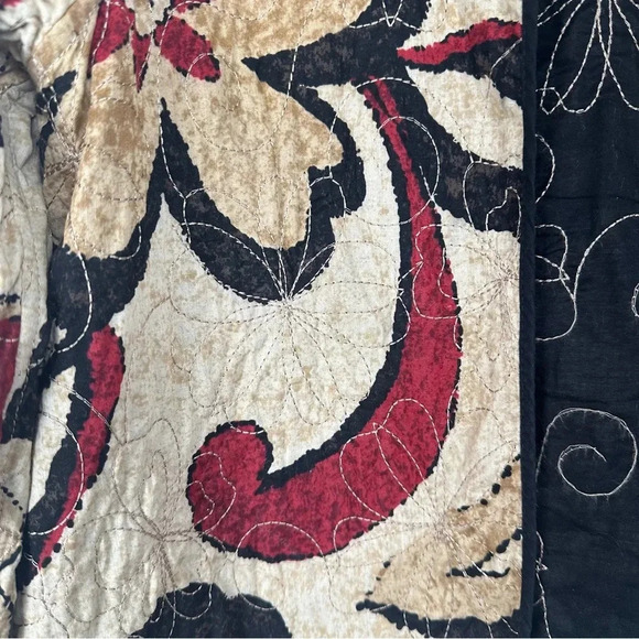 Alfred Dinner Vintage Women’s Quilted Open Jacket Size 6 Petite Embroidered - Picture 6 of 8